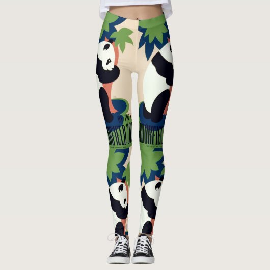 Vintage "Brookfield Zoo" Kunst-Leggings Leggings (Vorderseite)