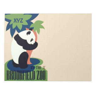 Vintage „Brookfield Zoo“ Notizblock mit individuel