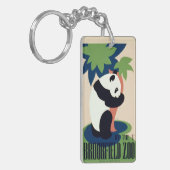 Vintage "Brookfield Zoo" Schlüsselkette Schlüsselanhänger (Vorderseite links)