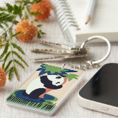 Vintage "Brookfield Zoo" Schlüsselkette Schlüsselanhänger (Vorderseite rechts)