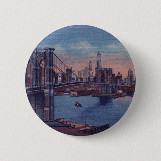 Vintage Brooklyn Bridge Button (Vorderseite)