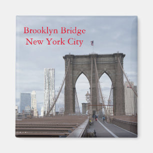 Vintage Brooklyn Bridge in New York City Magnet