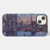 Vintage Brooklyn Bridge iPhone Hülle (Rückseite (Horizontal))