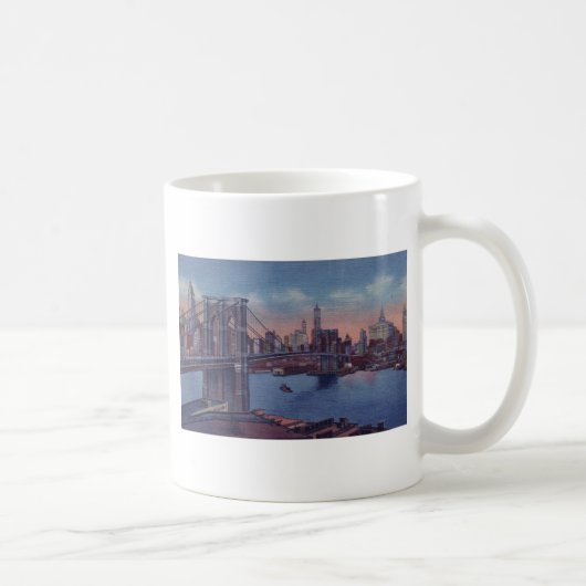 Vintage Brooklyn Bridge Kaffeetasse (Rechts)