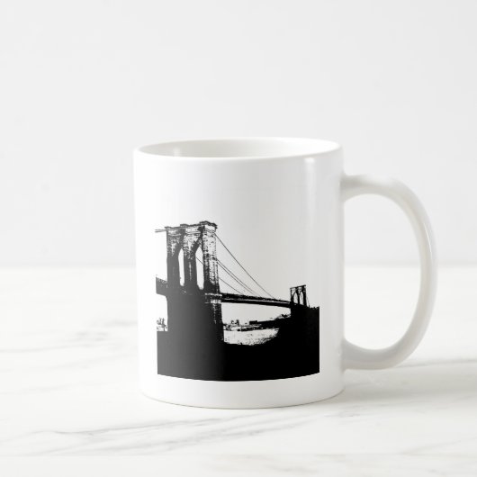 Vintage Brooklyn Bridge Kaffeetasse (Rechts)