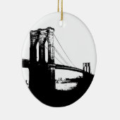 Vintage Brooklyn Bridge Keramik Ornament (Rechts)