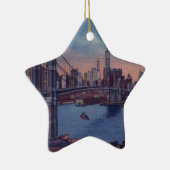 Vintage Brooklyn Bridge Keramikornament (Rechts)