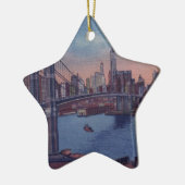Vintage Brooklyn Bridge Keramikornament (Links)