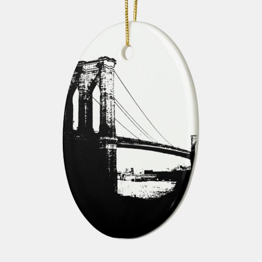 Vintage Brooklyn Bridge Keramikornament (Links)