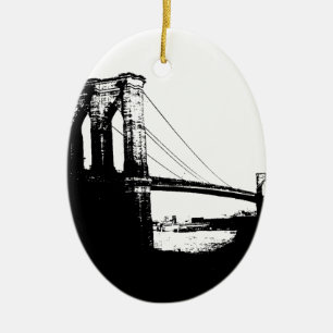 Vintage Brooklyn Bridge Keramikornament