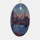 Vintage Brooklyn Bridge Keramikornament (Rechts)