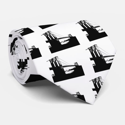 Vintage Brooklyn Bridge Krawatte (Gerollt)