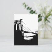 Vintage Brooklyn Bridge Postkarte (Stehend Vorderseite)