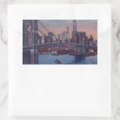 Vintage Brooklyn Bridge Rechteckiger Aufkleber (Tasche)