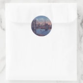 Vintage Brooklyn Bridge Runder Aufkleber (Tasche)