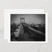 Vintage Brooklyn Bridge vor 1900 Postkarte (Vorne/Hinten)