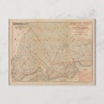 Vintage-Brooklyn-Karte Poster