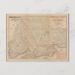 Vintage-Brooklyn-Karte Poster Postkarte