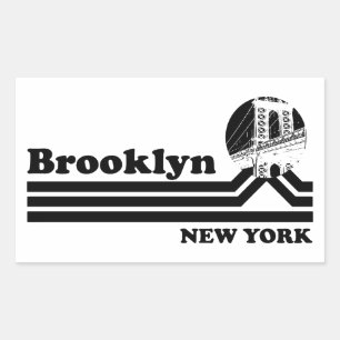 Vintage Brooklyn New York Rechteckiger Aufkleber
