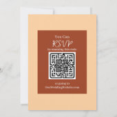 Vintage Brown and Cream Retro Photo Wedding Einladung (Rückseite)