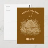Vintage Brown Beehive  Postkarte (Vorne/Hinten)