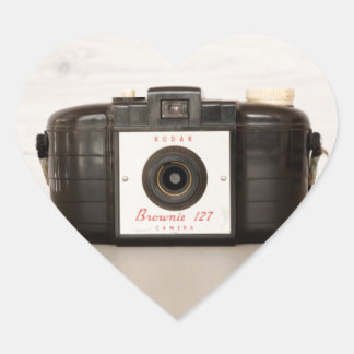 Vintage Brownie 127 Kamera Herz-Aufkleber