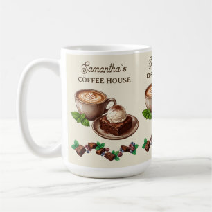 Vintage-Brownies- und Beeren-Bäckerei-Branding Kaffeetasse