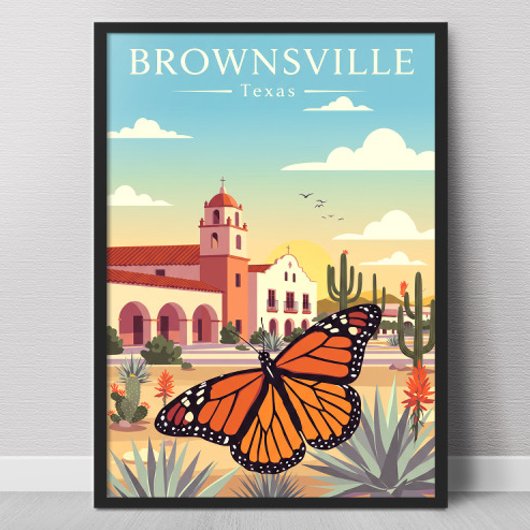 Vintage Brownsville Texas Poster