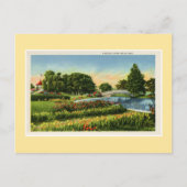 Vintage Brücke Detroit Belle Isle Postkarte (Vorderseite)