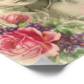 Vintage Brücke mit Rose Poster (Ecke)