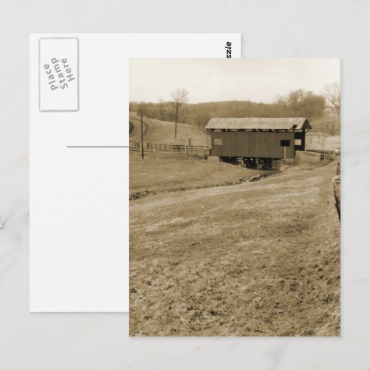 Vintage Brücke Postkarte (Vorne/Hinten)