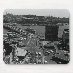 Vintage Brücke Türkei Istanbul Karakoy Galata Mousepad