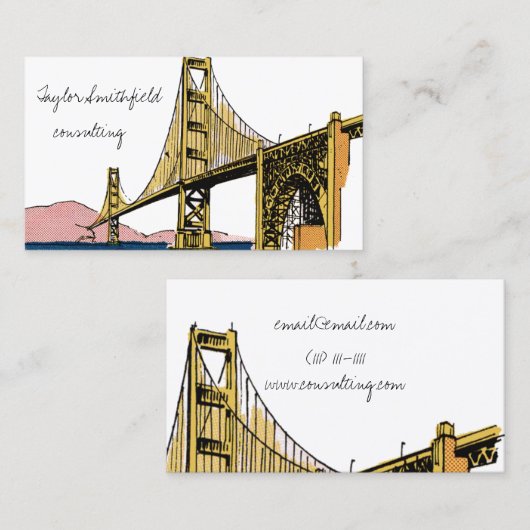 Vintage Brücke Visitenkarte (Vorne/Hinten)
