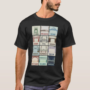 Vintage Brücken des T - Shirt Portland Oregon, Sch