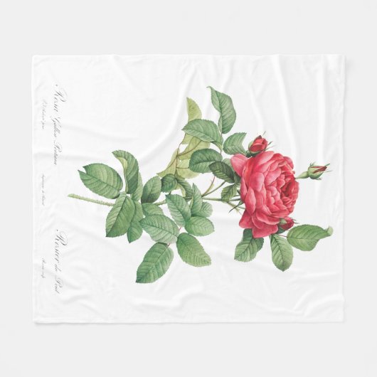 Vintage Brücken-Rose Fleecedecke (Vorderseite (Horizontal))