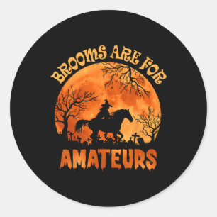 Vintage Brüder sind für Amateure Halloween Ri Runder Aufkleber