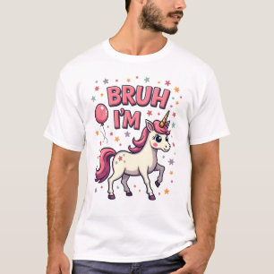 Vintage Bruh ich bin 8 Einhorn Geburtstagsfeier Sü T-Shirt