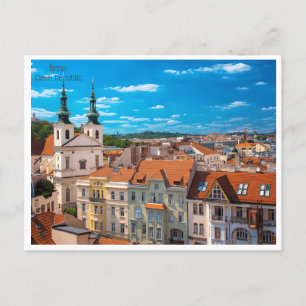 vintage Brünn Tschechien République tchèque Postkarte