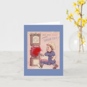 Vintage "Brush Off"-Funktion gut Karte (Gelbe Blume)