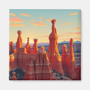 Vintage Bryce Canyon Utah Retro Reise Magnet