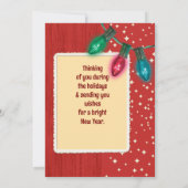 Vintage Bubble Lights Weihnachtsfotokarten Einladung (Rückseite)