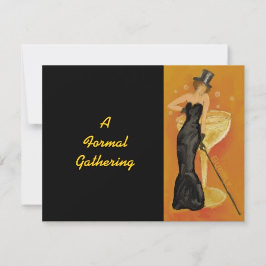 Vintage Bubbly Celebrate Formal Einladung (Vorderseite)