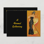 Vintage Bubbly Celebrate Formal Einladung (Vorne/Hinten)