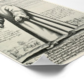 Vintage Bubonische Pestärztliche Illustration Poster (Ecke)