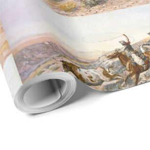 Vintage Buccaroos Charles Marion Russell Geschenkpapier