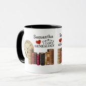 Vintage Buch-Genealogie-Tasse Tasse (Vorderseite Links)