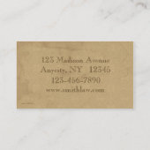 Vintage Buch-Geschäfts-Karte Visitenkarte (Rückseite)