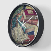 Vintage-Buch-Hintergrund Uhr (Winkel)