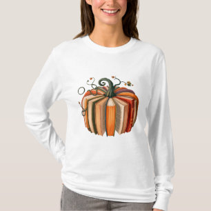 Vintage-Buch-Kürbis-Herbst-Dunkle-Akademie-Fall-Ar T-Shirt