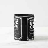 Vintage Buch-Verein-Typografie Tasse (Zentrum)